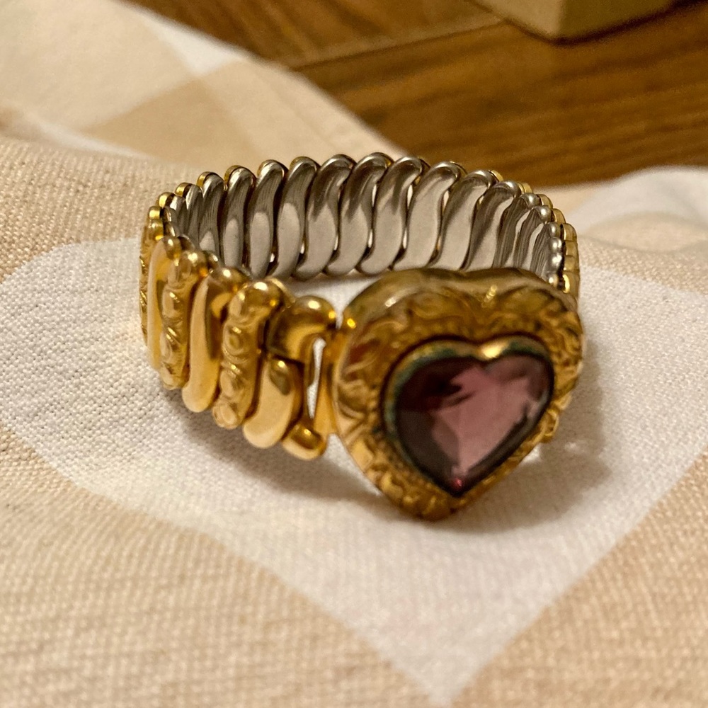 VINTAGE CO-STAR GOLD FILLED EXPANDABLE SWEETHEART BRACELET